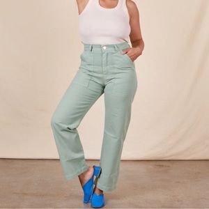 Big Bud Press work pants, size L, sage green